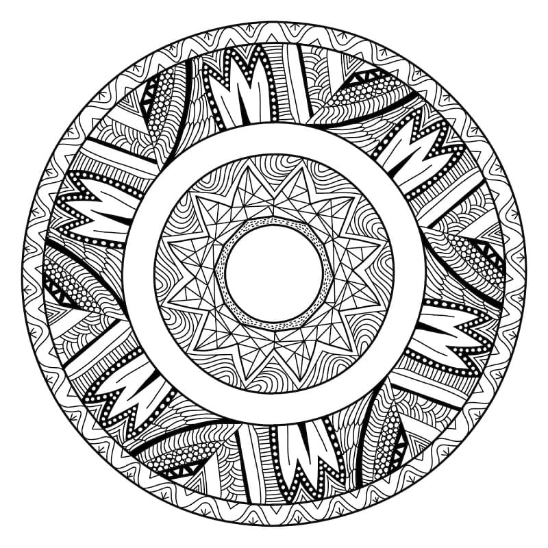 Desenho de Mandala 7 para colorir