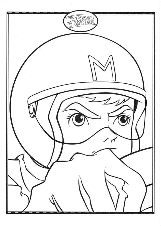 Desenho deManga Speed Racer para colorir