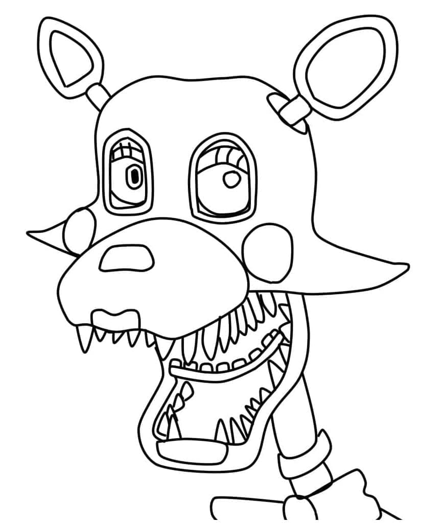 Desenho deMangle de Animatronics FNAF para colorir