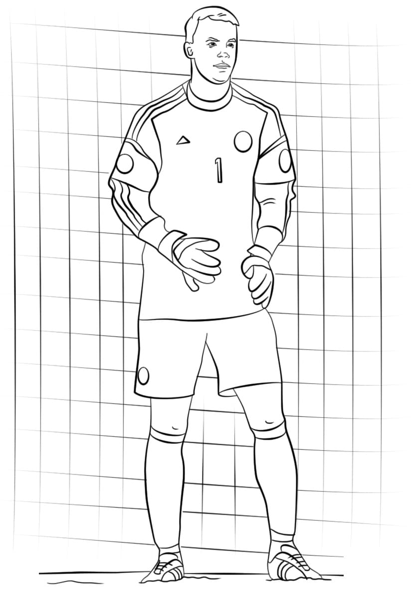 Desenho deManuel Neue Goleiro para colorir