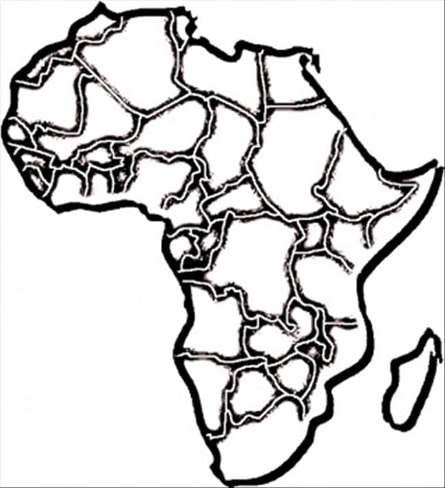 Desenho deMapa da África 11 para colorir