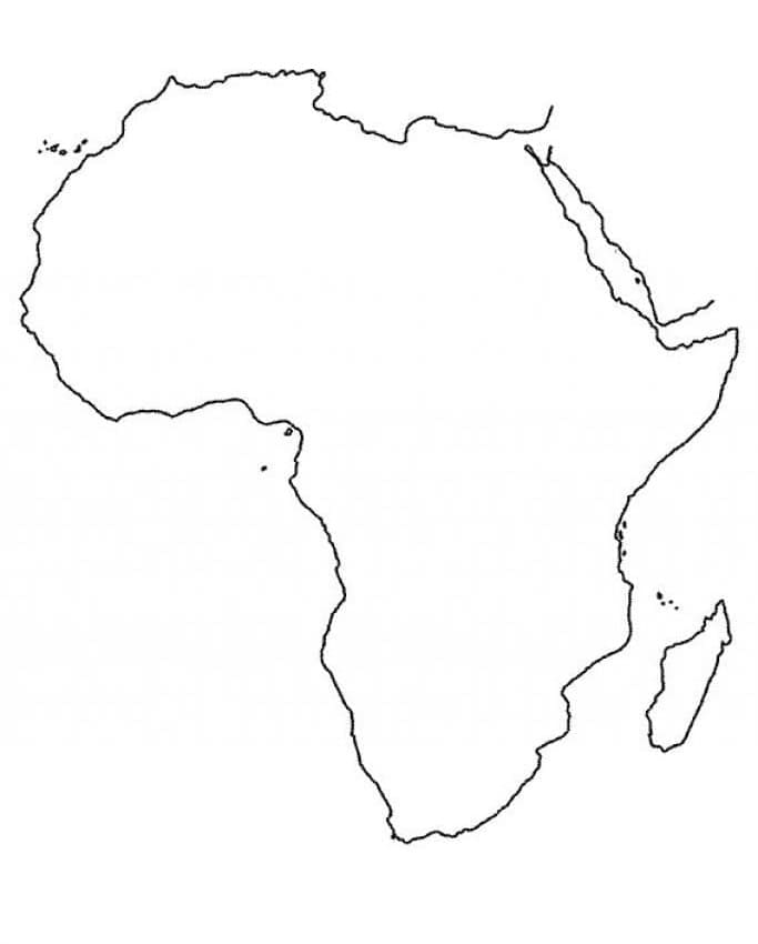 Desenho deMapa da África 5 para colorir