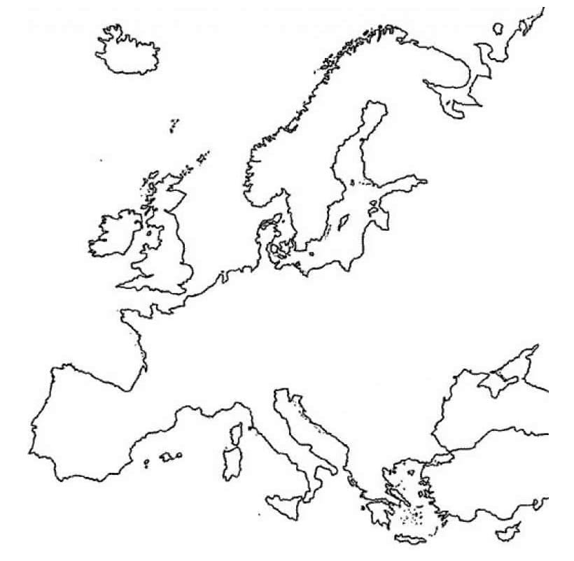 Desenho deMapa da Europa 13 para colorir