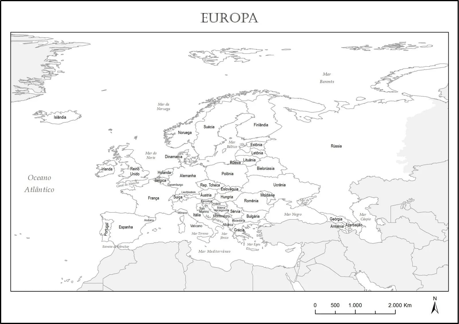 Desenho deMapa da Europa 4 para colorir