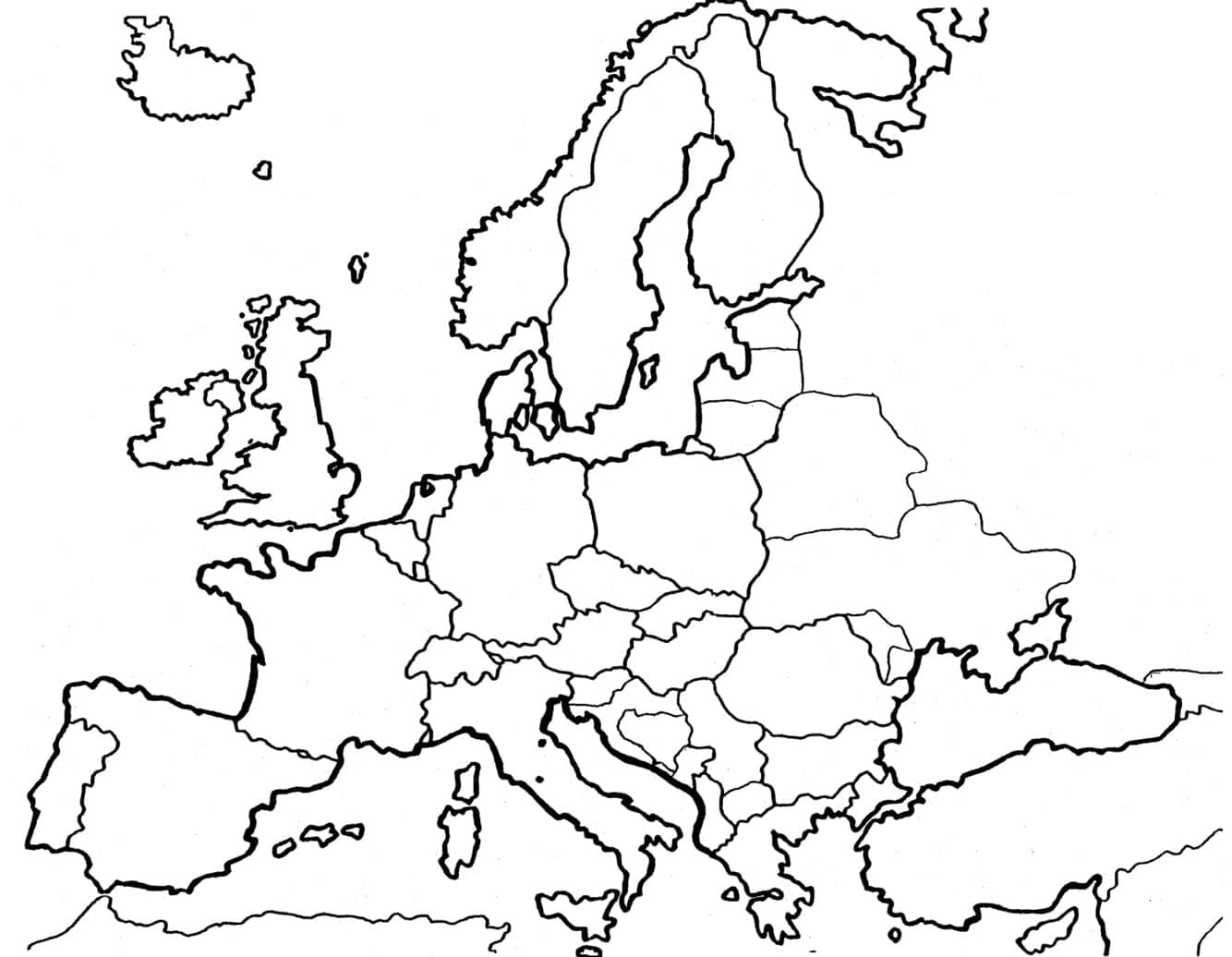 Desenho deMapa da Europa 5 para colorir