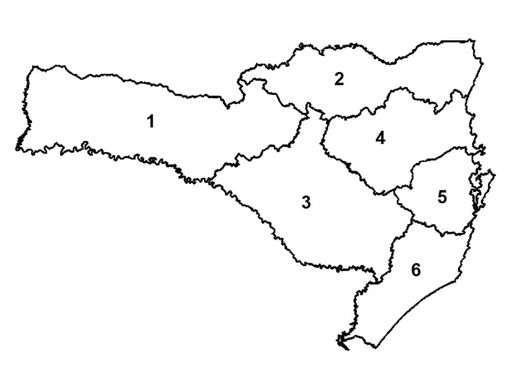 Desenho deMapa de Santa Catarina 7 para colorir