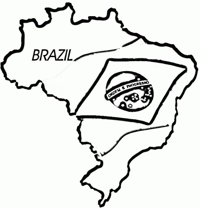 Desenho deMapa do Brasil Para Crianças para colorir