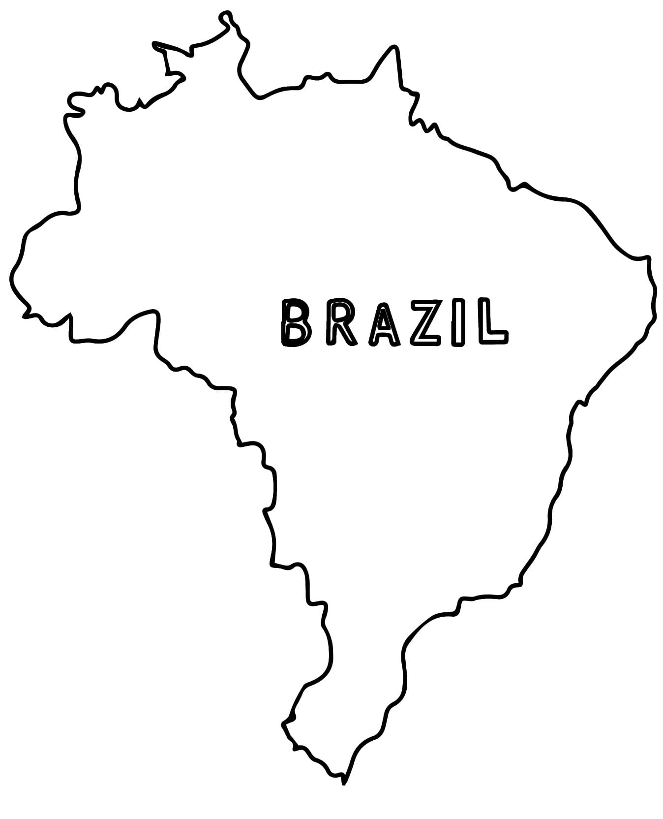 Desenho deMapa do Brasil Simples para colorir