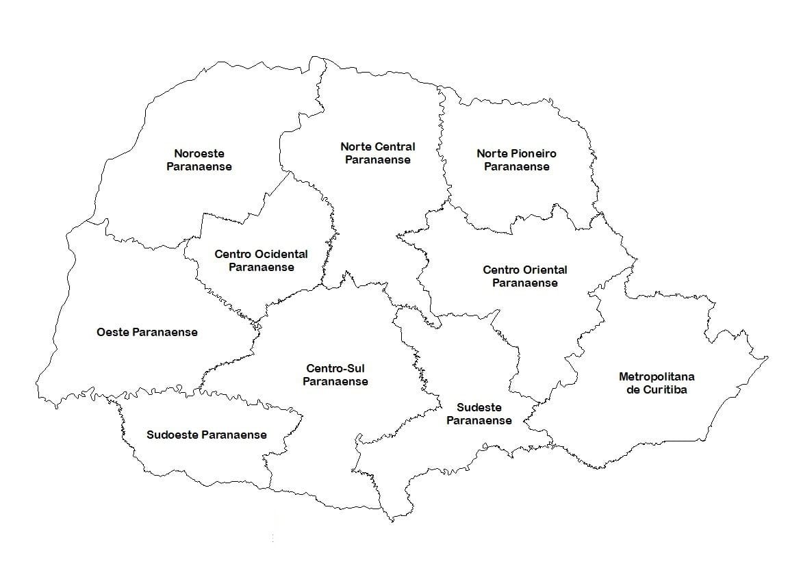 Desenho deMapa do Paraná 3 para colorir