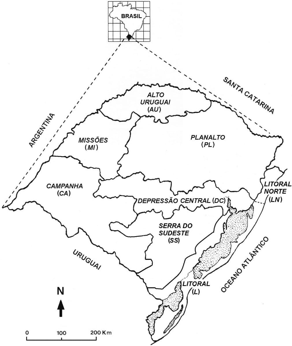 Desenho deMapa do Rio Grande do Sul 11 para colorir