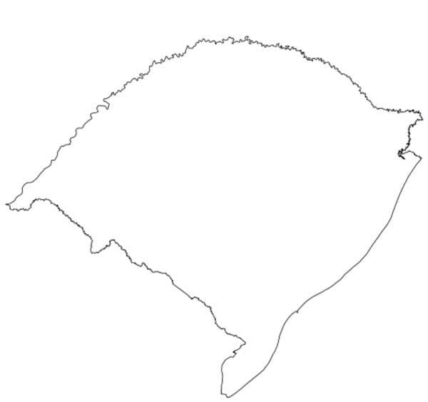 Desenho deMapa do Rio Grande do Sul 2 para colorir