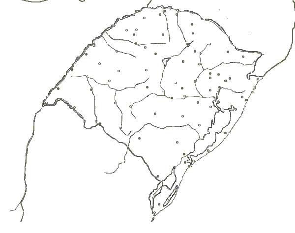 Desenho deMapa do Rio Grande do Sul 3 para colorir