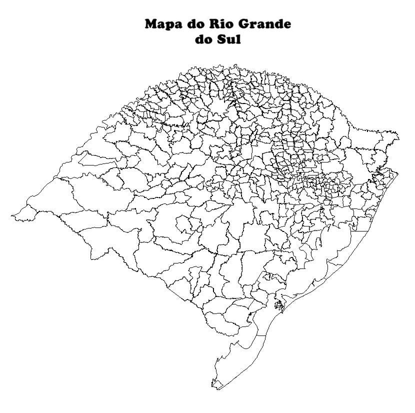 Desenho deMapa do Rio Grande do Sul 8 para colorir