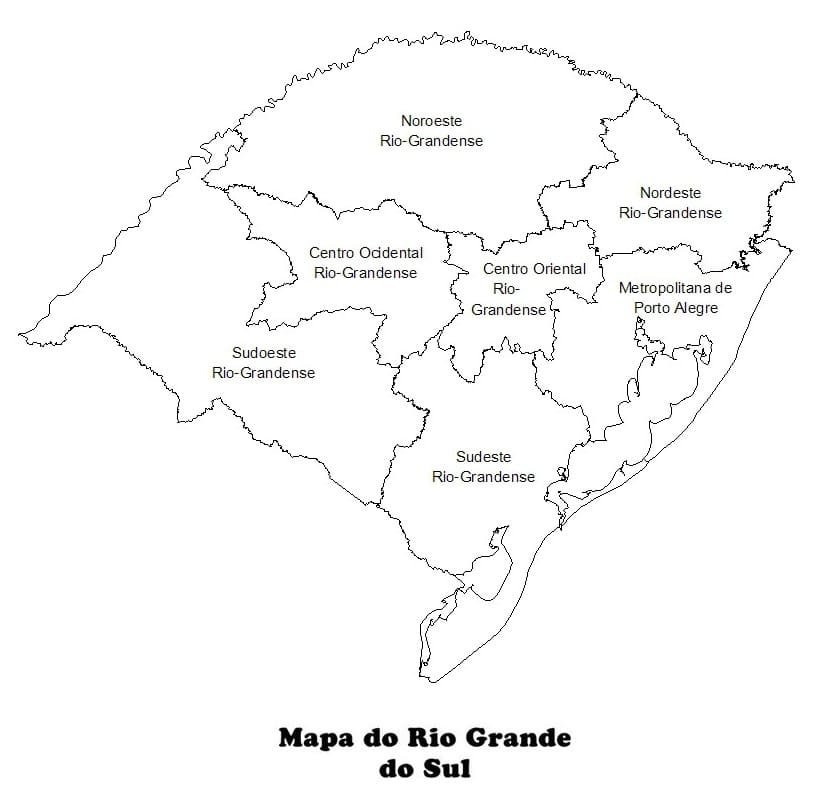 Desenho deMapa do Rio Grande do Sul 9 para colorir