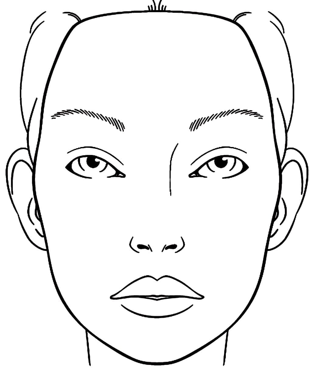 Desenho deMaquiagem Facial para colorir