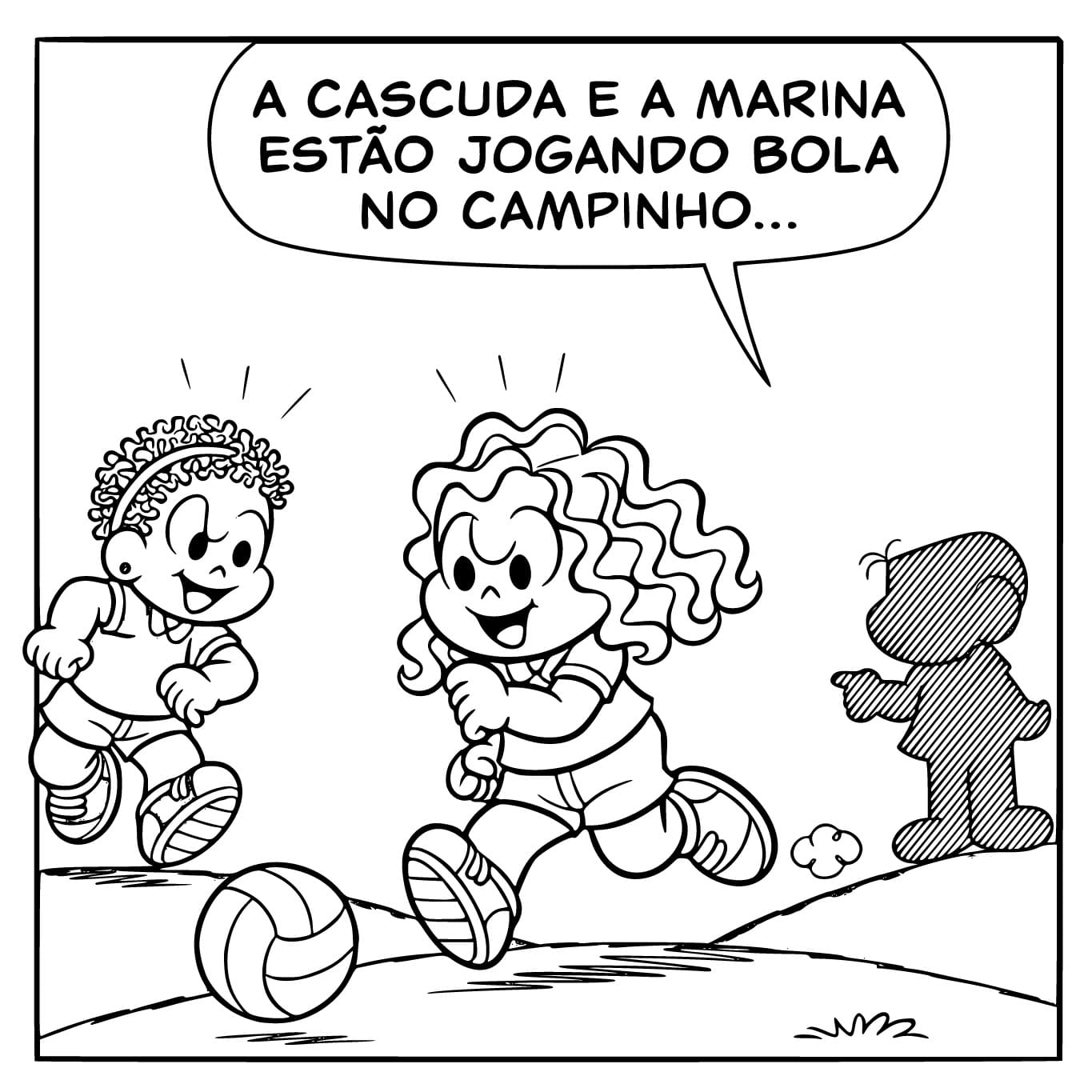 Desenho deMarina está Jogando Futebol para colorir