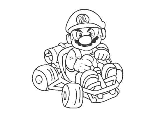 Desenhos de Mario Kart para colorir