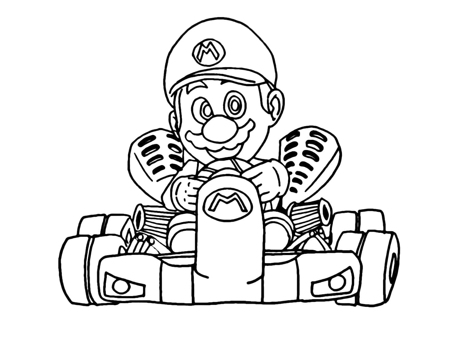 Desenho deMario Kart 3 para colorir