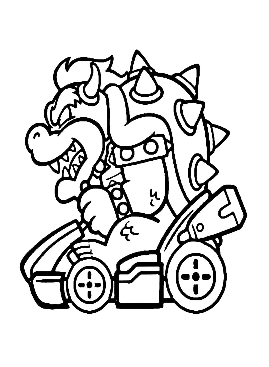 Desenho deMario Kart Bowser para colorir