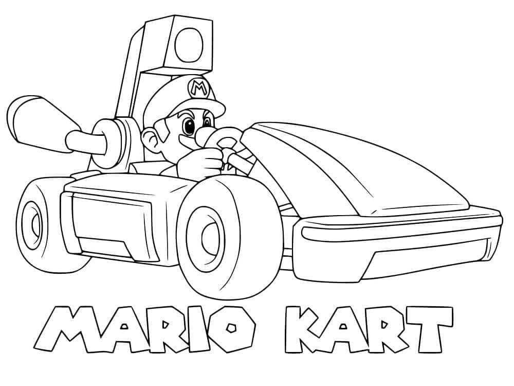 Desenho deMario Kart Grátis para colorir