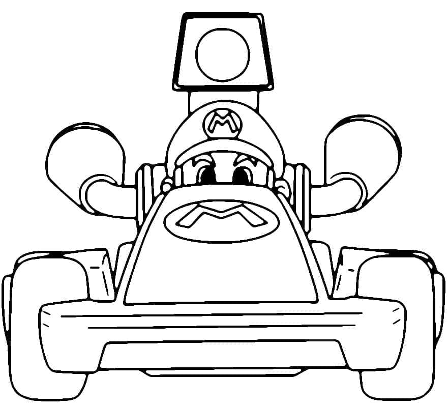 Desenho deMario Kart Grátis Para Crianças para colorir