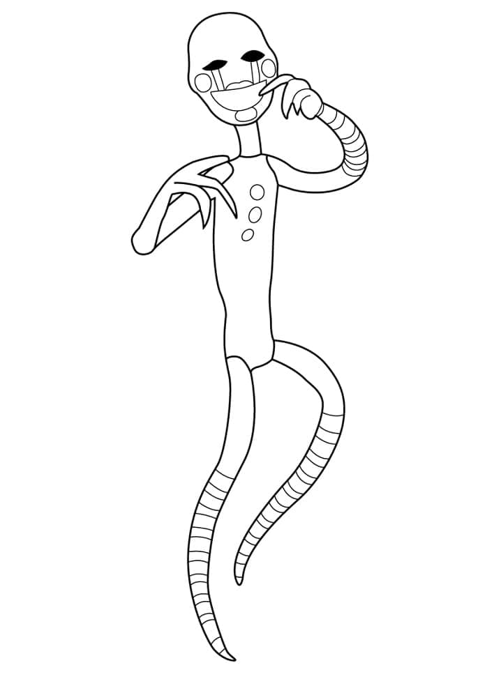 Desenho deMarionette de FNAF para colorir