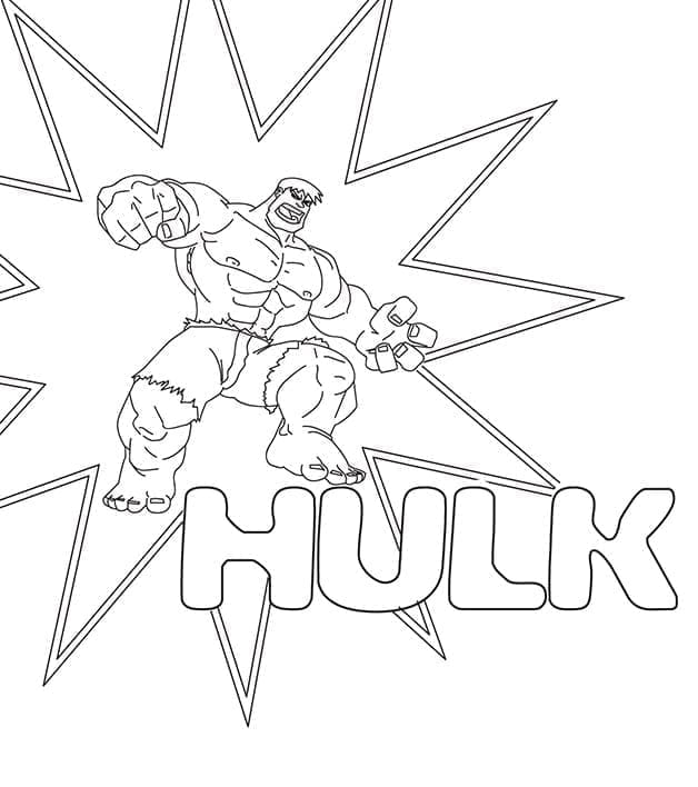 Desenho deMarvel Hulk para colorir