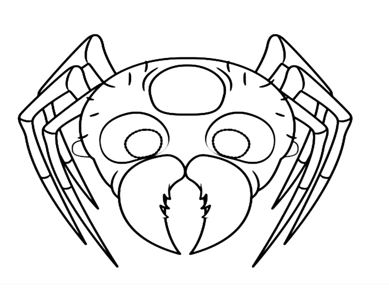 Desenho deMáscara de Aranha de Halloween para colorir