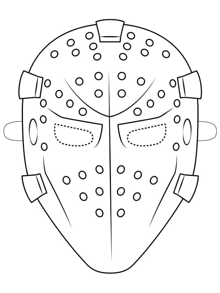 Desenho deMáscara de Jason de Halloween para colorir