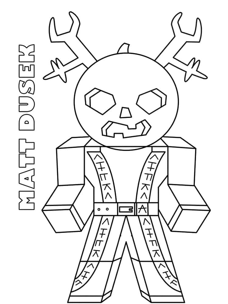 Desenho deMatt Dusek de Roblox para colorir