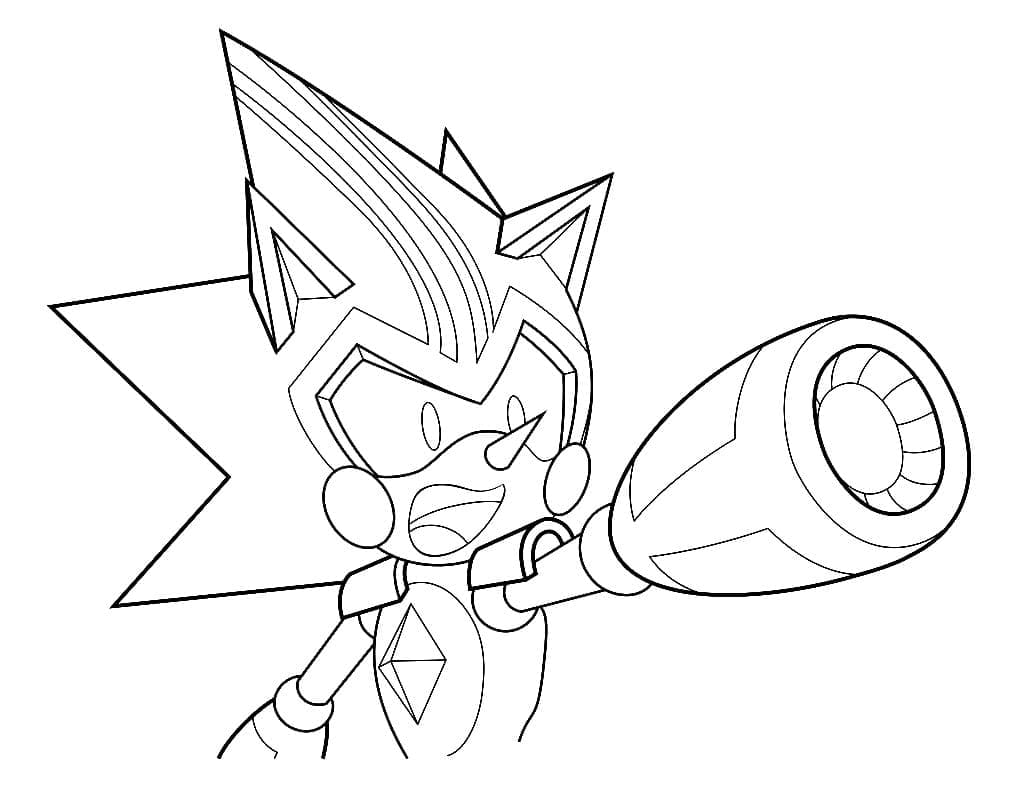 Desenho de Mecha Sonic para colorir