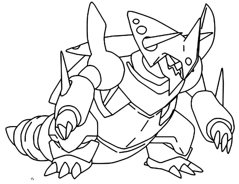 Desenho deMega Aggron para colorir