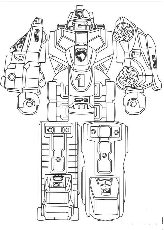 Desenho deMegazord 2 para colorir