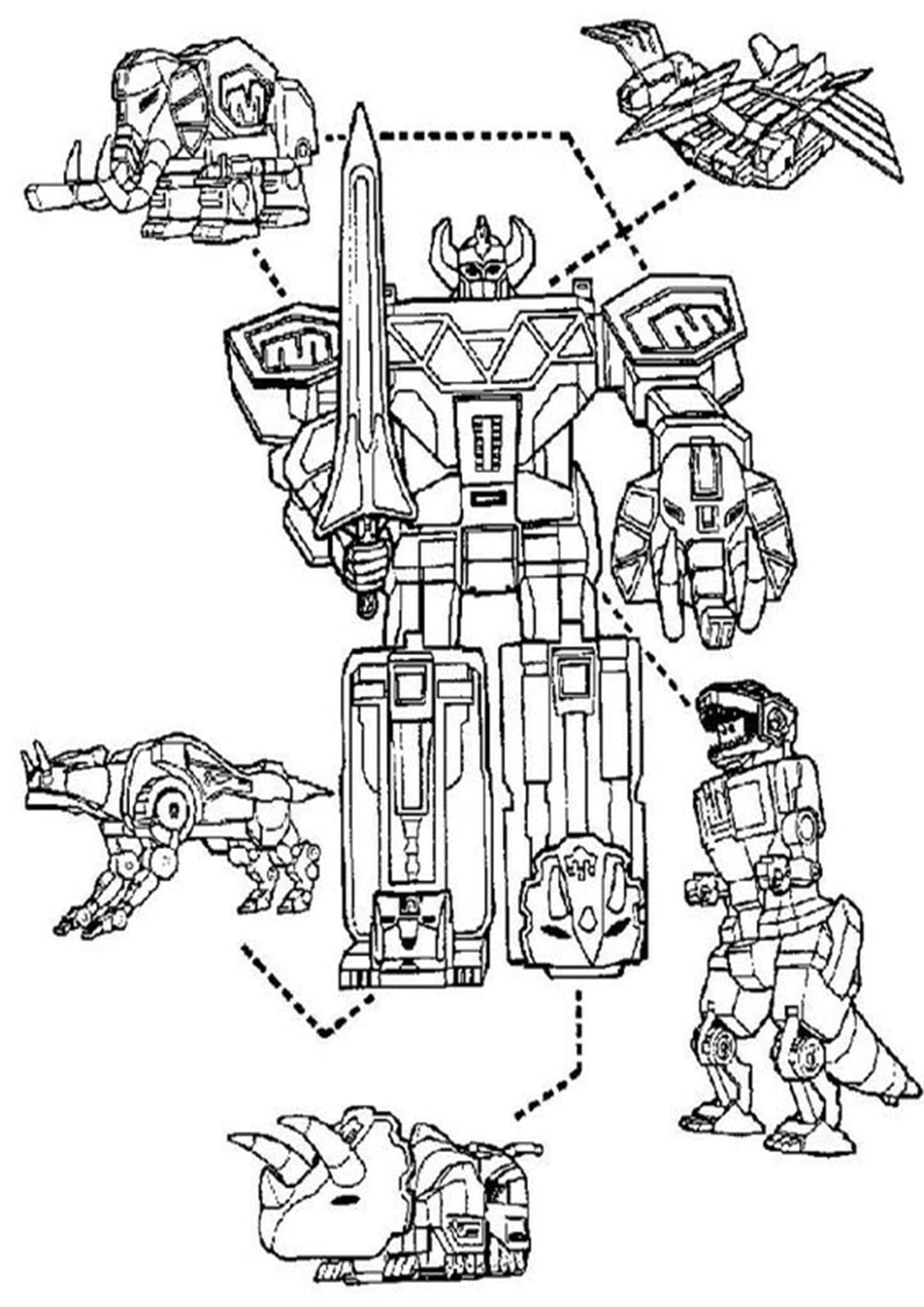 Desenho deMegazord 4 para colorir