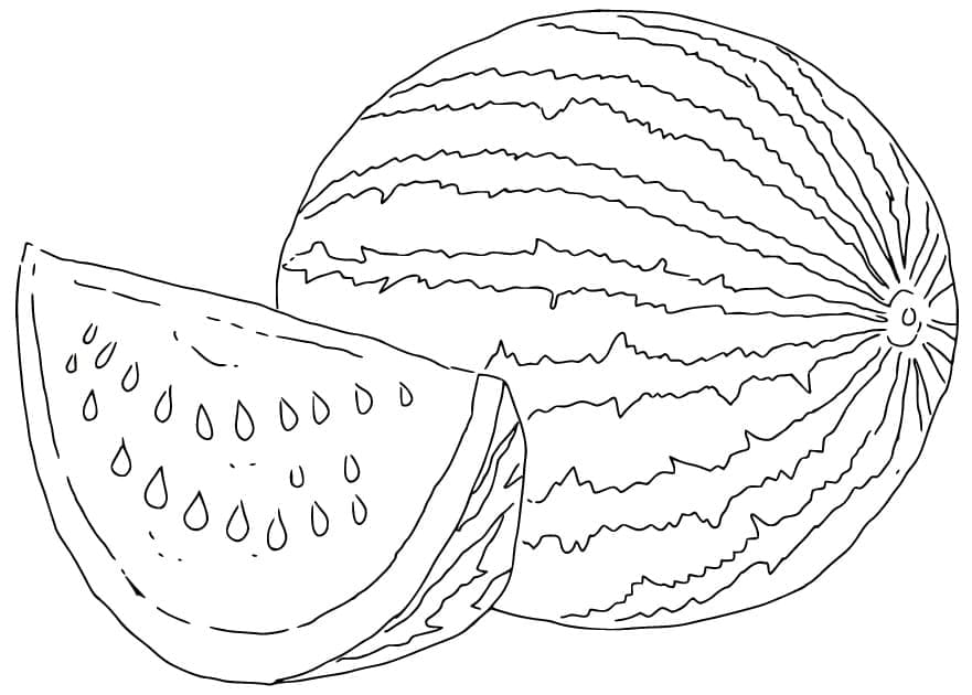 Desenho deMelancia Fresca para colorir