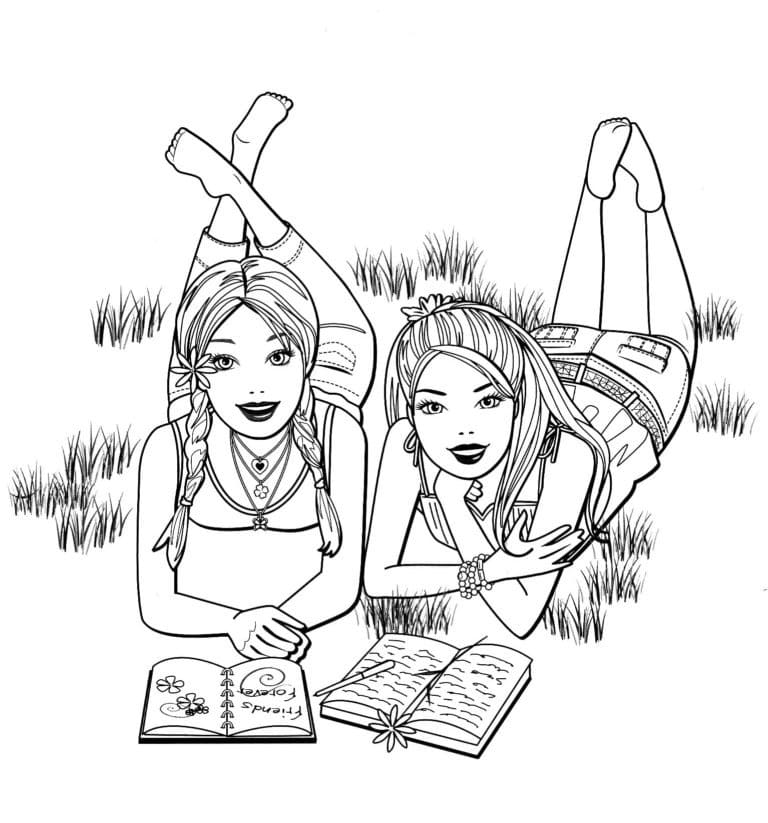 Desenho deMelhores Amigas 10 para colorir