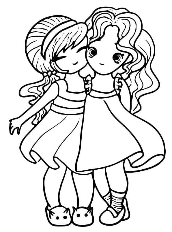 Desenho deMelhores Amigas 11 para colorir