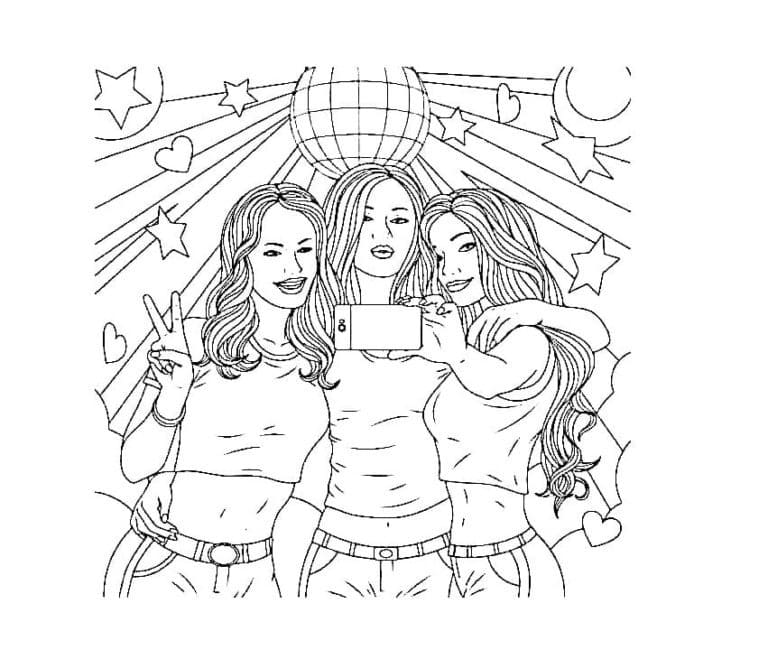 Desenho deMelhores Amigas 9 para colorir