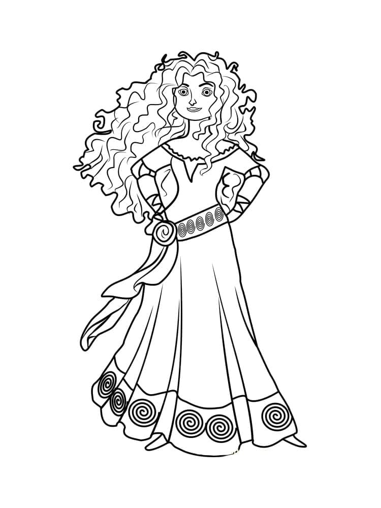 Desenho deMerida Sorridente para colorir