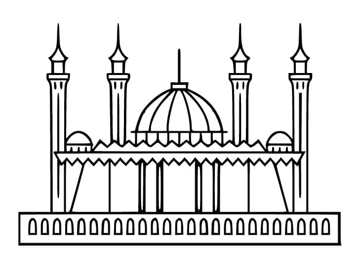 Desenho deMesquita Nacional de Abuja para colorir