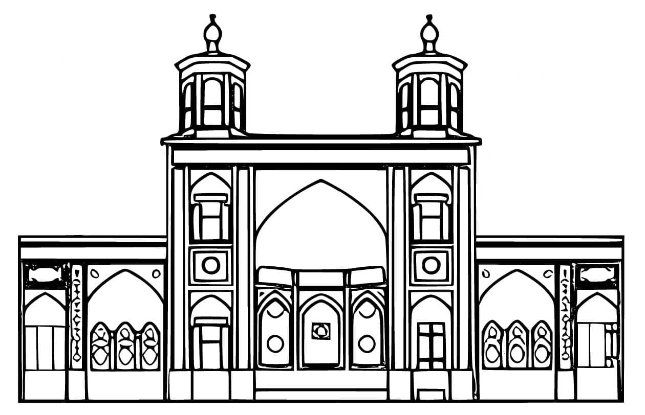 Desenho deMesquita Nasir ol Molk para colorir