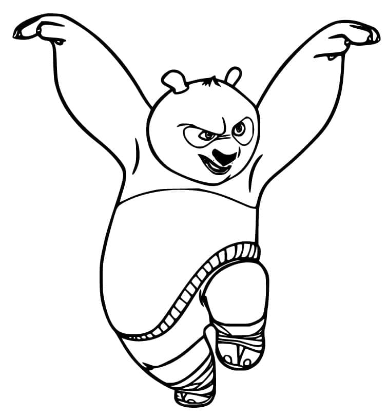 Desenho deMestre Po Ping de Kung Fu Panda para colorir