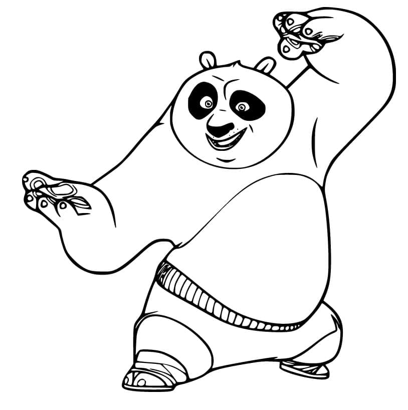 Desenho deMestre Po Ping Kung Fu Panda para colorir