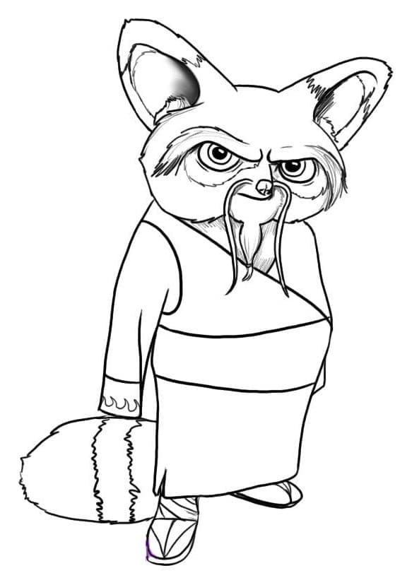 Desenho deMestre Shifu de Kung Fu Panda para colorir