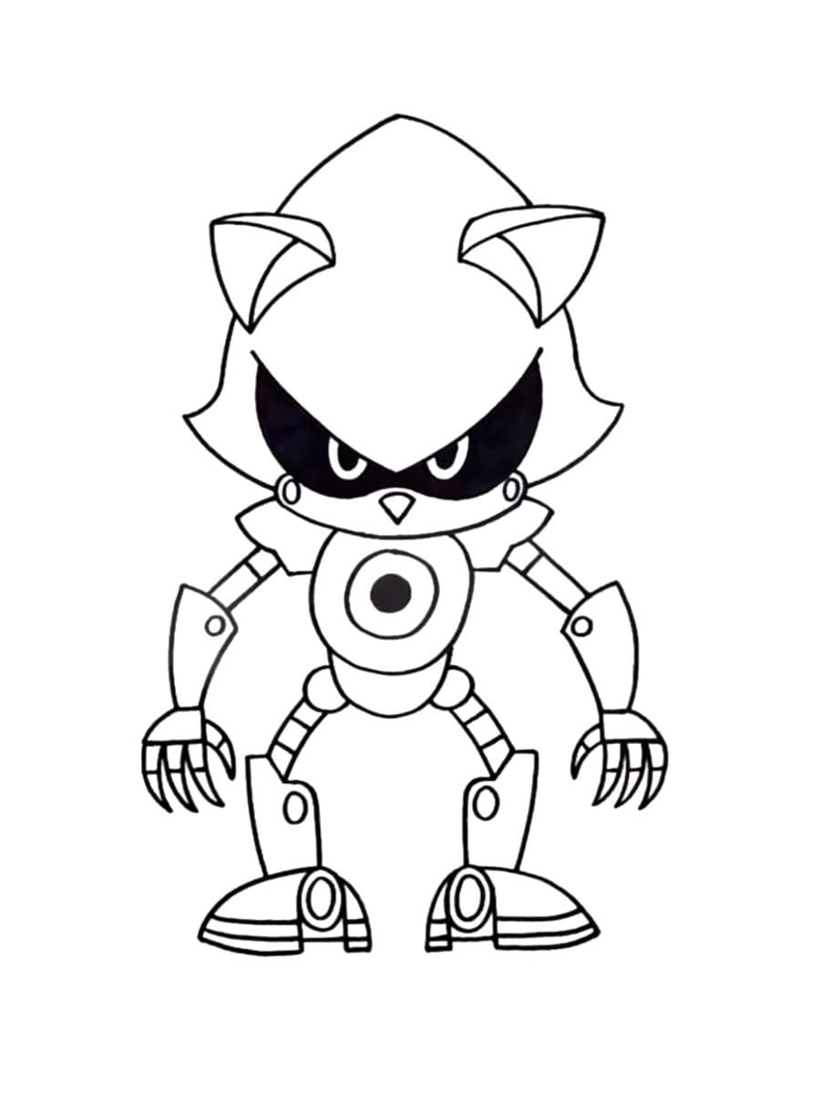 Desenho deMetal Sonic 1 para colorir