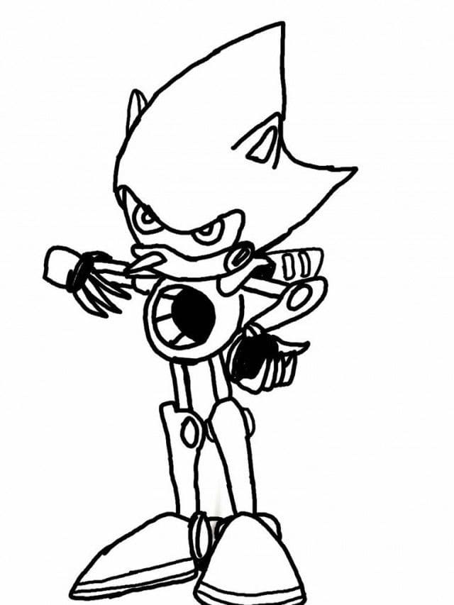 Desenho deMetal Sonic 3 para colorir