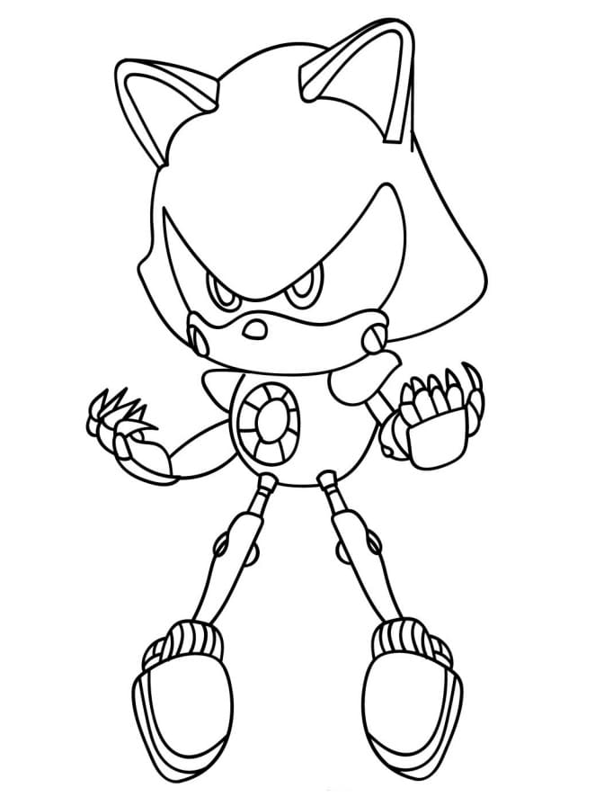 Desenho deMetal Sonic 4 para colorir