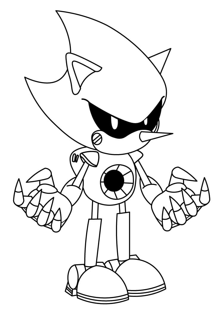 Desenho deMetal Sonic Grátis para colorir