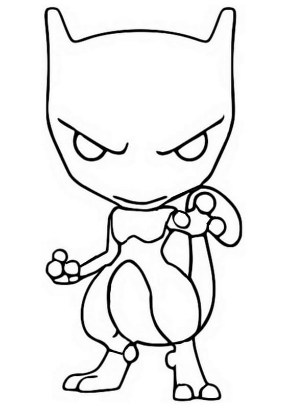 Desenho deMewtwo Funko Pop para colorir