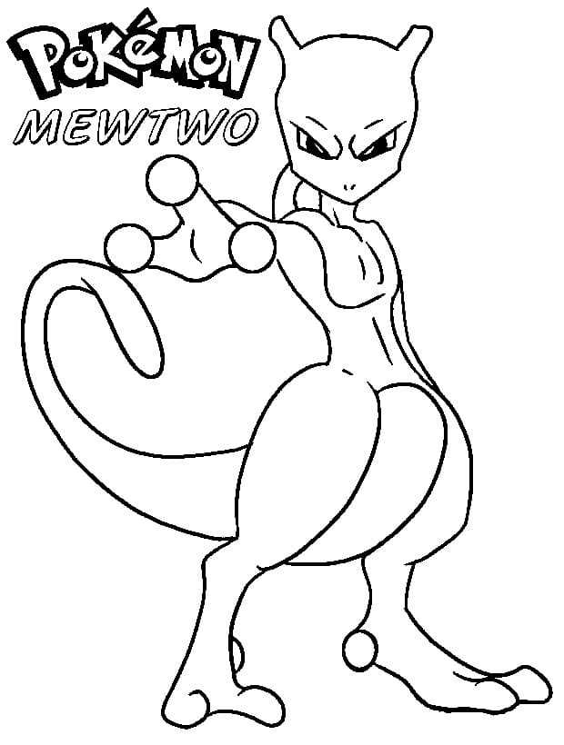 Desenho deMewtwo Lendário para colorir